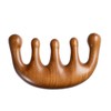 Wooden Massage Comb with Wide Tooth, Scalp Massager Round Tooth