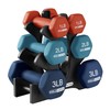 HolaHatha 1, 2, and 3 Pound Neoprene Dumbbell Weight Set