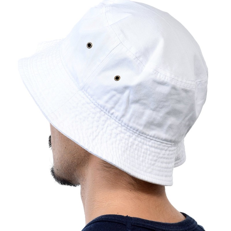 New Hattan Hat Bucket Hat for Men & Women, white