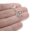 Silver Celtic Knot Clip-On Charm, Timeless Elegance Design + Lobster
