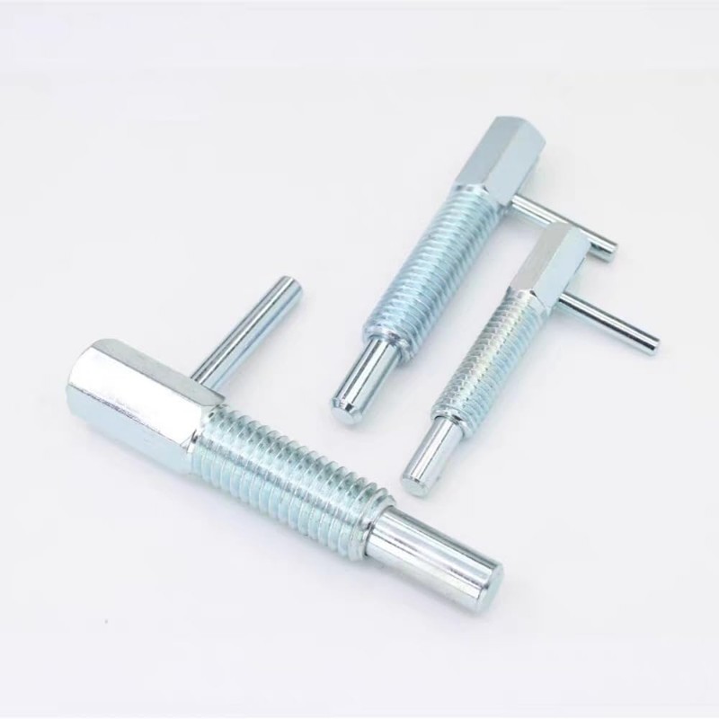 2pcs Retractable Indexing Plunger Pin, M10 Stainless Steel Spring Loaded