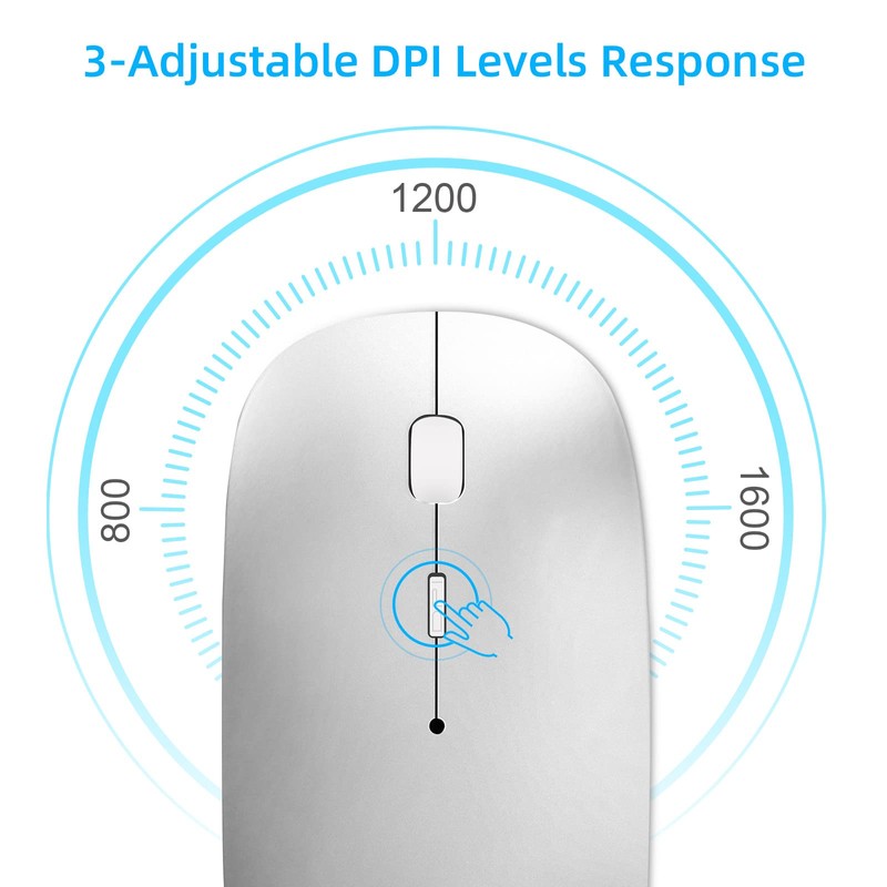 Wireless Mouse 2.4 GHz with USB Receiver for Laptop Computer