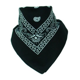 2Store Bandana with original Paisley pattern in black