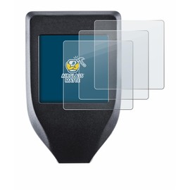 BROTECT Anti-Glare Tempered Glass Film for Trezor Model T (Pack of 3) Protective Glass Protective Film Matt [Extremely Scratch-Resistant 9H, Anti-Reflection