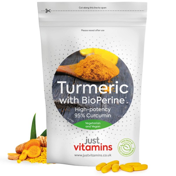 High Strength Turmeric Curcumin 95% + Black Pepper Bioperine® 10,000mg