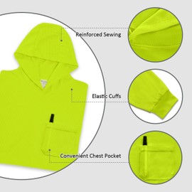 Besentinels Safety Shirts for Men High Visibility for Construction Work, Reflective Shirts for Men with Long Sleeve, Comfortable, Breathable, Meets ANSI, LMWY-Yellow-3XL