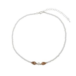 Lameybrt Seashell Surfer Necklaces Beach Handmade Choker Hawaiian Summer Conch Necklace for Women (Shell KL05)