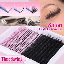 100D Lash Clusters with Bottom Lashes Spikes Eyelash Clusters Multi-type Individual Lashes Thick DIY Lash Extension Kit Fairy Cluster Eyelash Extensions 5-20mm Wispy Cluster Lashes by CORUSCATE