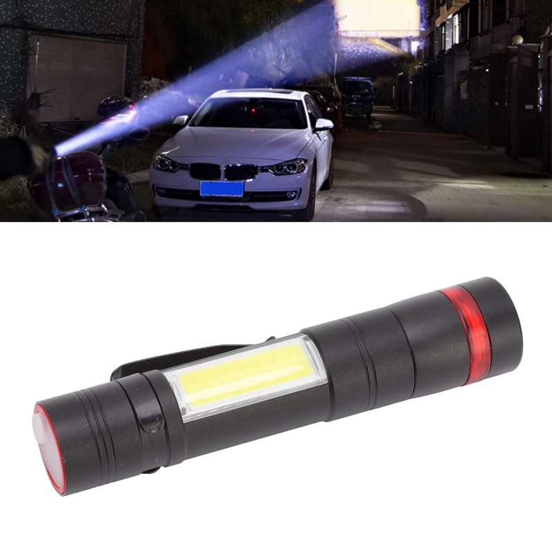 LED Flashlight Multifunction Highlight Telescopic Zoom Rechargeable Waterproof Mini Flashlight