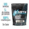 Creatina Monohidratada 500 G Meta Nutrition 100 Porciones