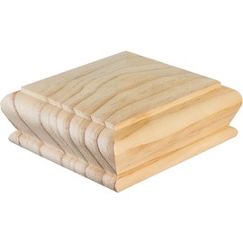 Cambridge Clear Pine Pyramid Newel CAPS 82mm, Full Stair Newel Post Cap 110x110x50mm, Recessed to Suit a 82mm x 82mm Newel