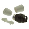 Bayonet Cap (B22) Bulb Holder in White with Shade Skirt