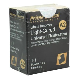 Prime Dental Glass Ionomer Ligth Cured Universal Restorative A2 15gr