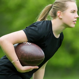 Miss Chipmunk Football Infinity Bracelets for Girls Women,14K Gold Plated Bracelet Sport Accessories Jewelry Gifts for Wife Mom,Graduation Gifts for Kids Girls Women Teens(Football,Silver)