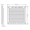 Rytons 6X6 Louvre Ventilation Grille with Flyscreen - Black