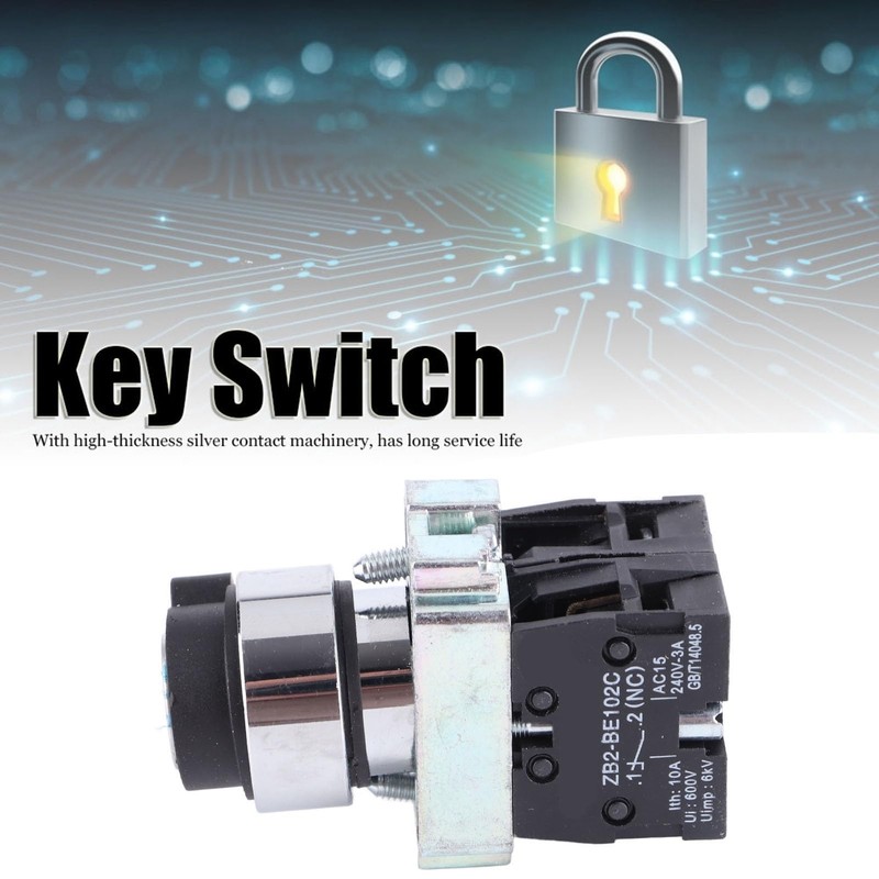 Jeanoko Key Switch ZB2-BE101 Oxidation-Resistant Key Switch + Key Conversion