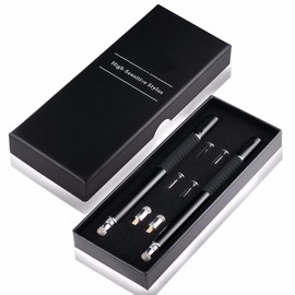 Everything4less-UK - [2 in 1 Precision Series] Disc Universal Stylus/Styli Pen-- Universal High Precision Mini Jot Disc Tip (Replaceable) W/ Durable Thin Fiber Tip (Replaceable) -- Bonus 4 Disc Tips and 2 Fiber Tips Included - (2 Packs of Black)