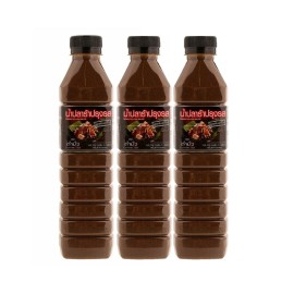 Tummour Thai Fermented Fish Sauce Nam Pla Ra Dak Asian Lao Papaya salad dressing - 3 - Pack