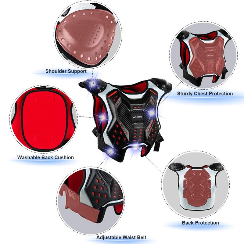 Webetop Youth Chest Protector Motocross Armor for Dirt Bike Motorcycle