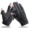 Bakovity Leather Fishing Gloves for Men and Women 2 Cut