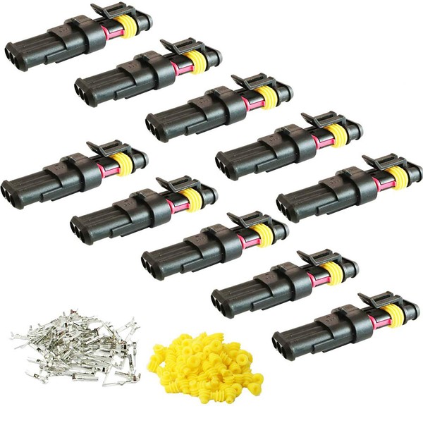 CESFONJER Set of 15 Waterproof Quick Connectors, Cable Connector Plugs