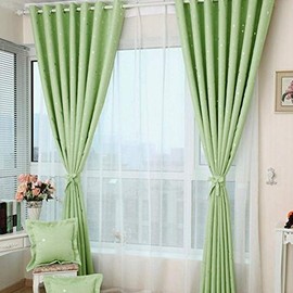 URRNDD Patrón de Estrella Cortina Puerta sólida Cortina de Ventana Cortina Blackout Drape Estrella Sello Sala de Corte Oscurecimiento de Cortinas...  