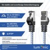 Lumonic CAT7 Patchkabel S/FTP 15m | RJ45 | Weiß Blau