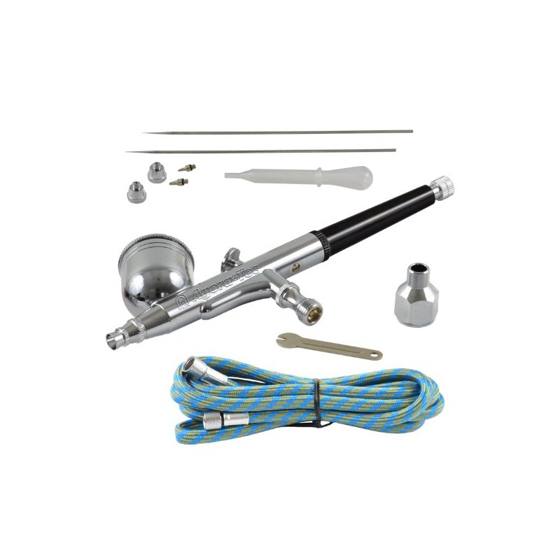 Agora-Tec airbrush gun kit AT-AK-01 with a 1.8 m hose