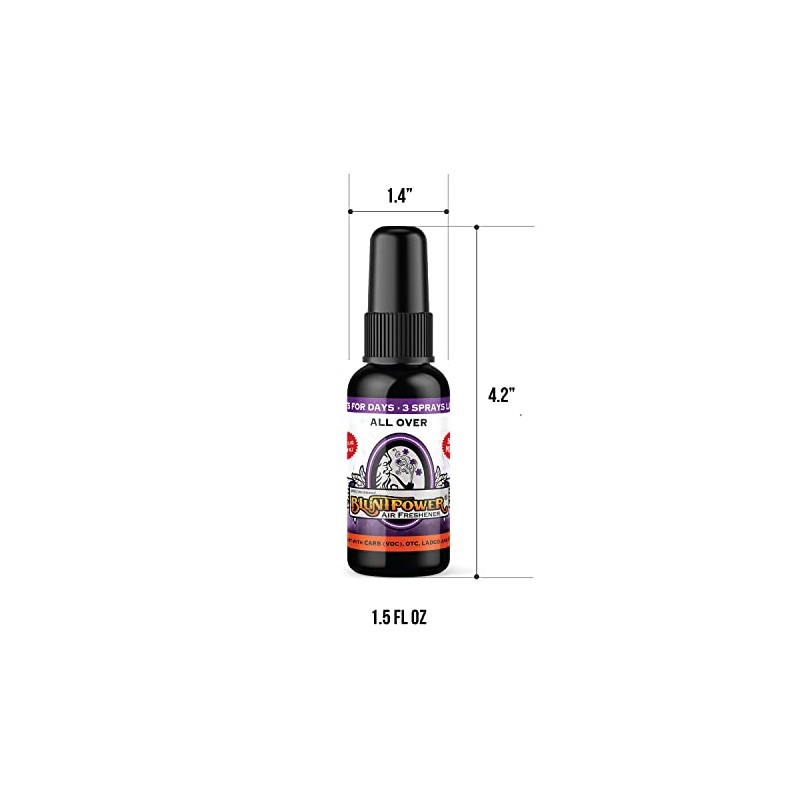 BluntPower (All Over, 1 Pack) Concentrated Air Freshener Spray -