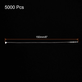 MECCANIXITY 5000pcs Plastic Tag Ties Fastener 6 Inch Security Loop Tie Pins Hang Tags Snap Lock for Clothing Price Tag Shoes Snap Lock Luggage Label, Clear