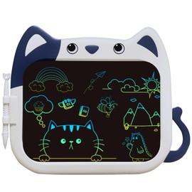 JOEAIS LCD Writing Board Children 10 Inch Drawing Tablet in Cartoon Cat Design, Educational and Travel Toy Drawing Boards for Boys and Girls, Great Christmas and Birthday Gifts