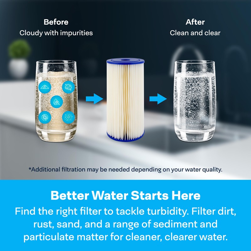 SpiroPure SP-S1-BB 10x4.5 20 Micron Pleated Polyester Sediment Water Filter