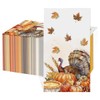 Horaldaily 100 Thanksgiving Fall Disposable Paper Decorative Guest Napkins, Pumpkin