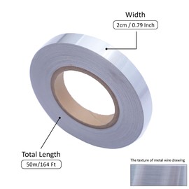 FEILAYS Metalized Polyester Film Tape Waterproof Gap Sealing Foil Decor Tape Wardrobe Crafts,Pinstripes Tape for Autos, Bikes, Boats - Decals, Stickers, Striping(0.79 Inch X 164 Ft)