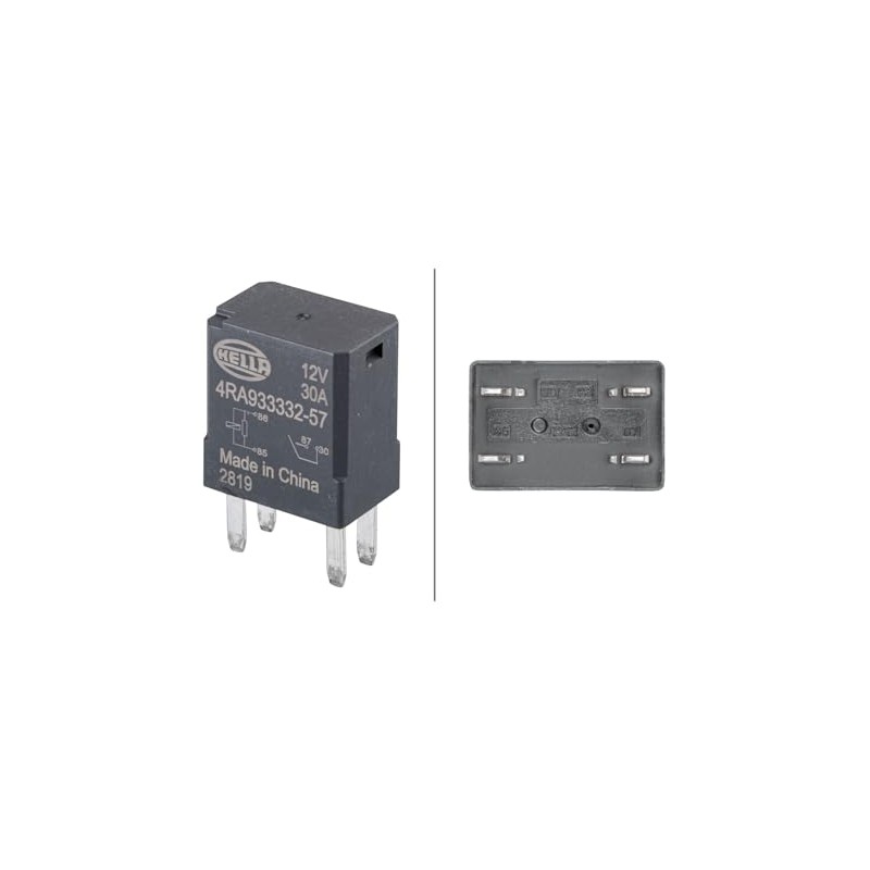 HELLA 933332571 Relay, Main Current - 12V - 4-pin Connector