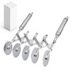 5-Wheel Professional Pastry Cutter - Stainless Steel Pizza & Dough