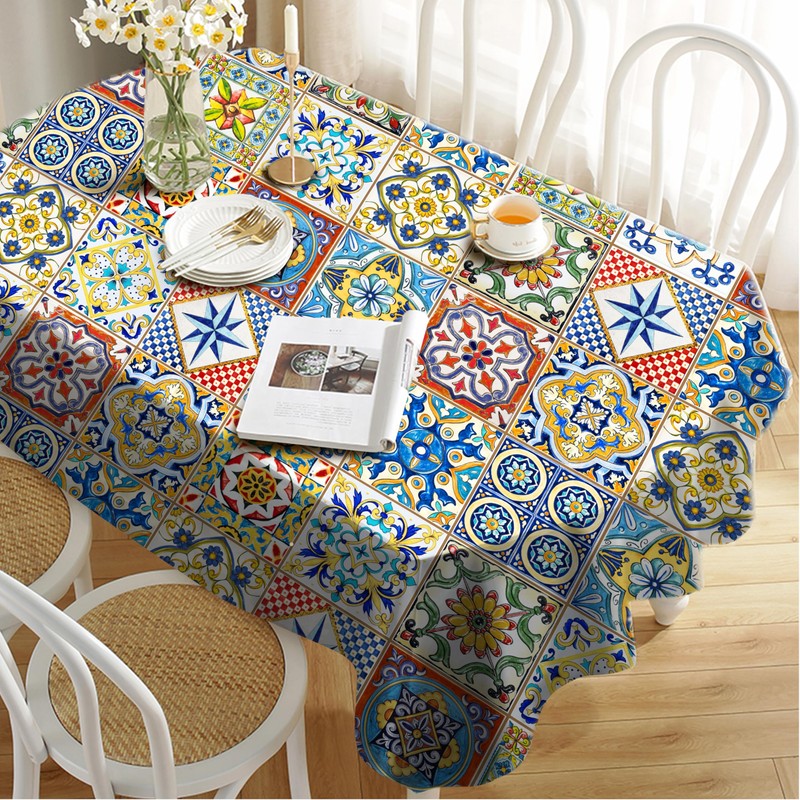 Yighty Oval Boho Tablecloth 60x84 inches