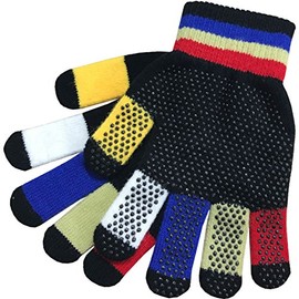 Dublin Childrens Pimple Grip Riding Gloves - Black Multi - Unisex - Great One size fits all