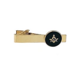 Masonic Round Symbol Tie Bar - Black Blue Gold