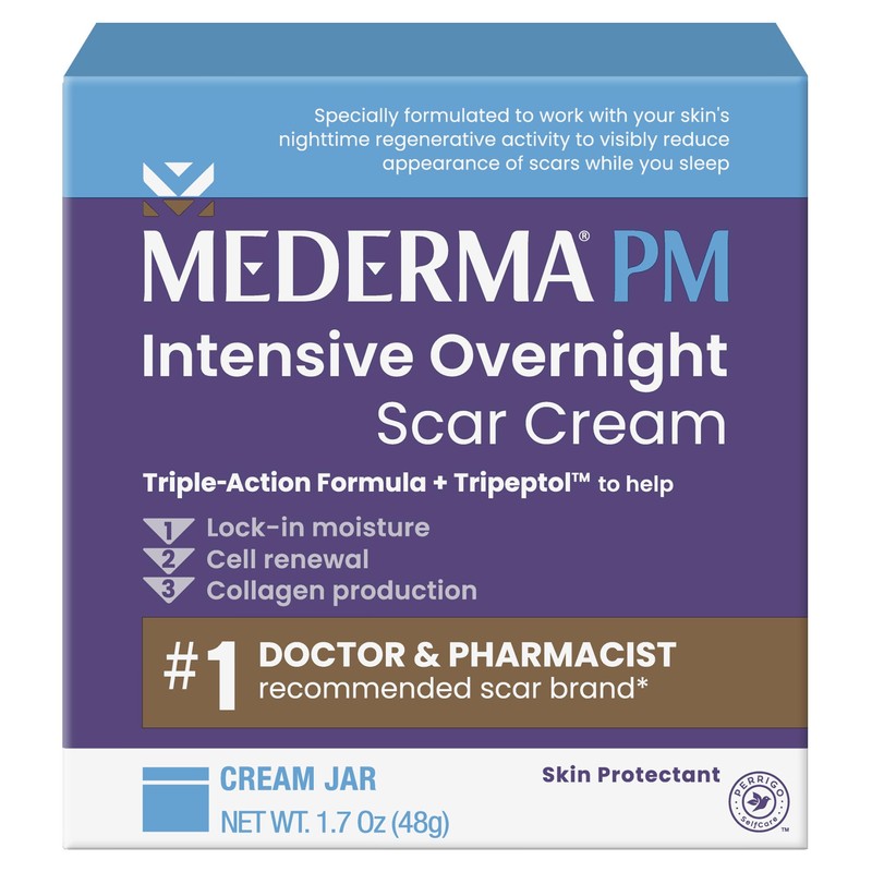 Mederma PM Intensive Overnight Scar Cream - Works with Skin's