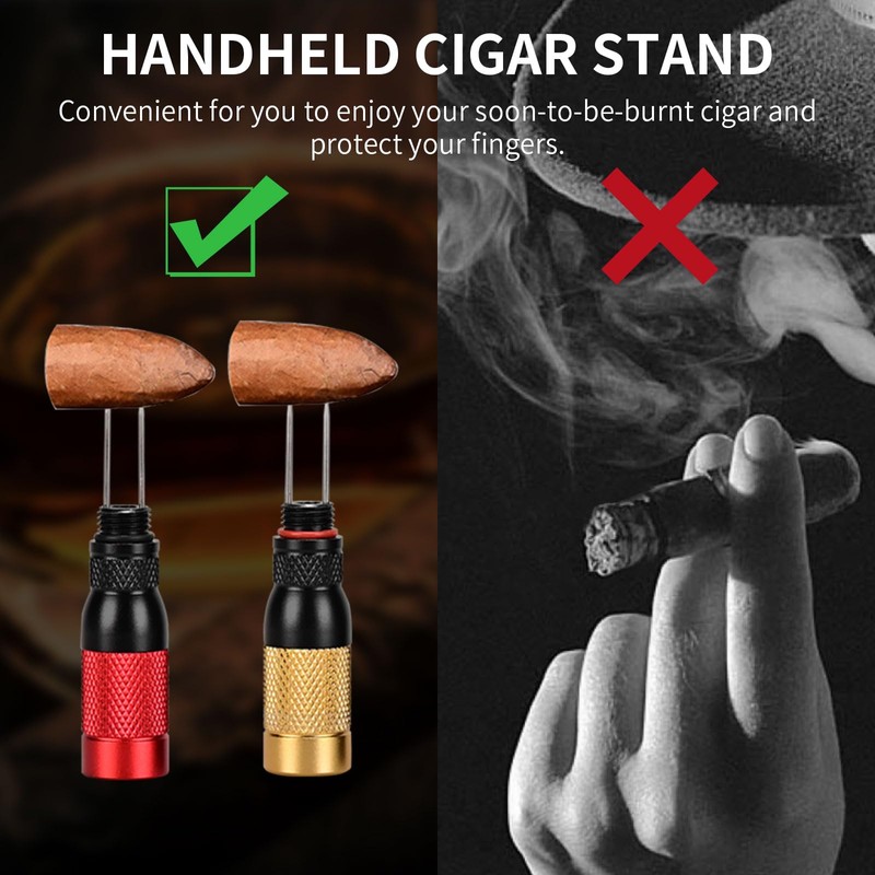 HANCIGAR 4-in-1 Cigar Punch Enhancer Tool Built-in Nubber Punch &