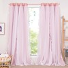 PONY DANCE Girls Curtains for Bedroom Decorative Drapes for Kids