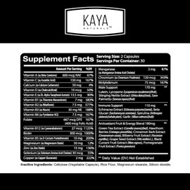 Kaya Naturals Multivitamin for Men - Men's Prostate Multivitamin - Multi Mineral Daily Supplement - Pills for Men - Supports Healthy Prostate - Vitaminas para Hombres - 60 Veggie Capsules