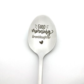 Gift for Granddaughter Christmas Birthday Gift Good Morning Granddaughter Spoon Graduation Wedding Valentines Day Mothers Day Gift Granddaughter Gift from Grandma Grandpa