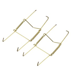 METALLIXITY Plate Hanger (6 Inch) 2Pcs, Stainless Steel U Type Invisible Hanger Wall Decorative Hook - for Decorative Plates, China, Plates, Zinc Plated