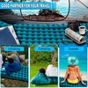 I LITTON Blue Self-Inflating Sleeping Camping Mat with Built-In Pillow,