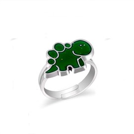 Caiyao Love Heart Dinosaur Sun Smile Face Color Change Ring Mood Emotion Temperature Adjustable Index Ring for Women-Dinosaur