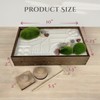 Wooden Stackable Zen Garden | White Sand with Rake &