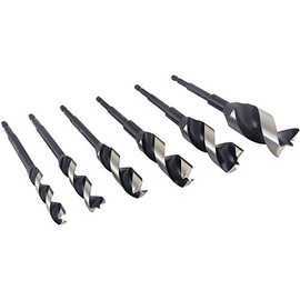 Wood Owl 6 Piece Set OverDrive Fast Boring Ultra Smooth Auger Brad Point Boring Bits Containing the Following Sizes 1/2”, 5/8”, 3/4”, 7/8”, 1” and 1 1/4” 00706