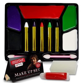 Halloween Make Up Kids Set | Complete Make Up Set Fake Blood, Crayons, Halloween Face Paint & Applicators | Safe to Use for Kids Face Paint Kit | Halloween Makeup Kit | Vampire Makeup Kit Facepaint
